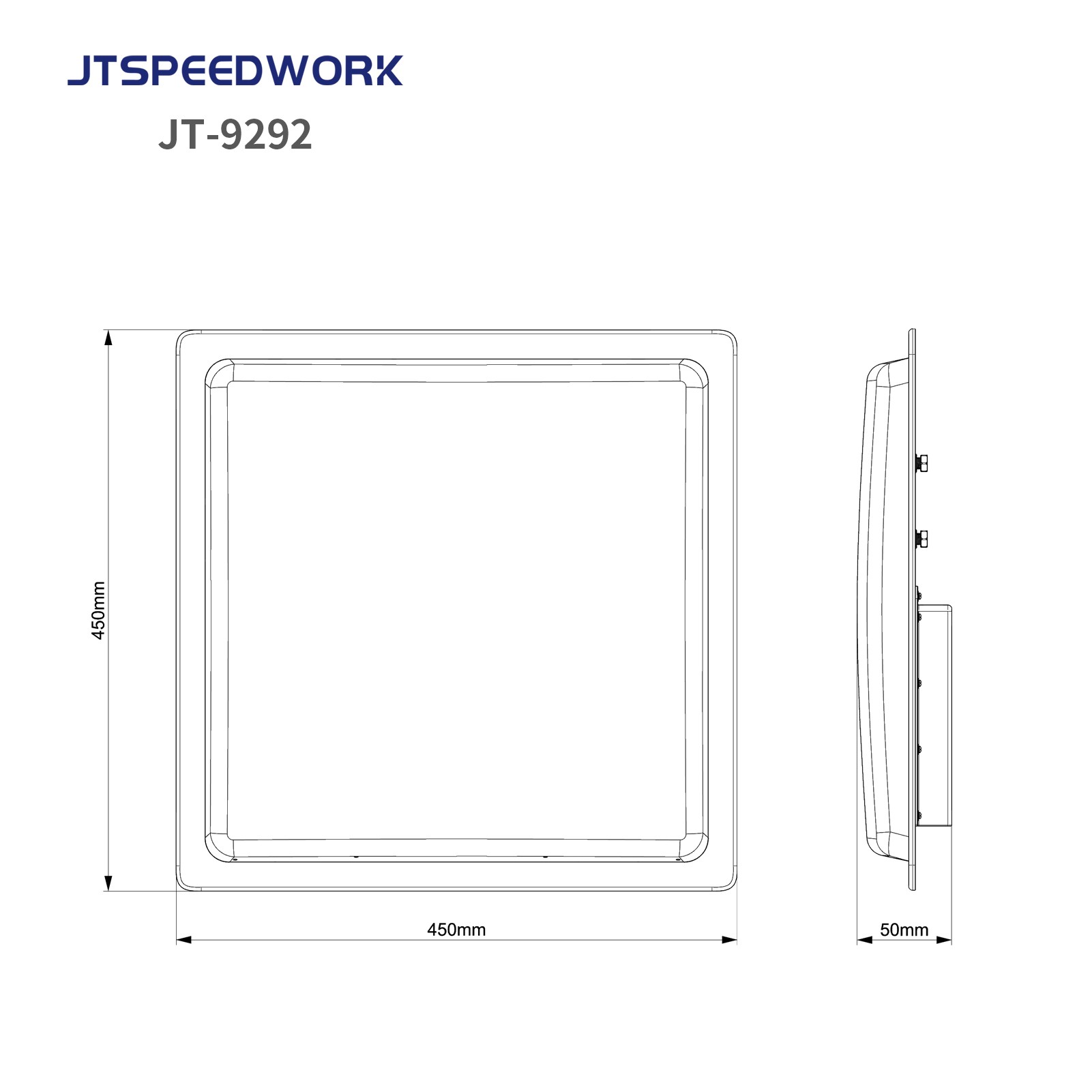 قارئ JT-9292 المدمج بتقنية UHF RFID، بمدى 0-30 متر، يدعم قراءة عدة علامات بتردد 860-960 ميجاهرتز
