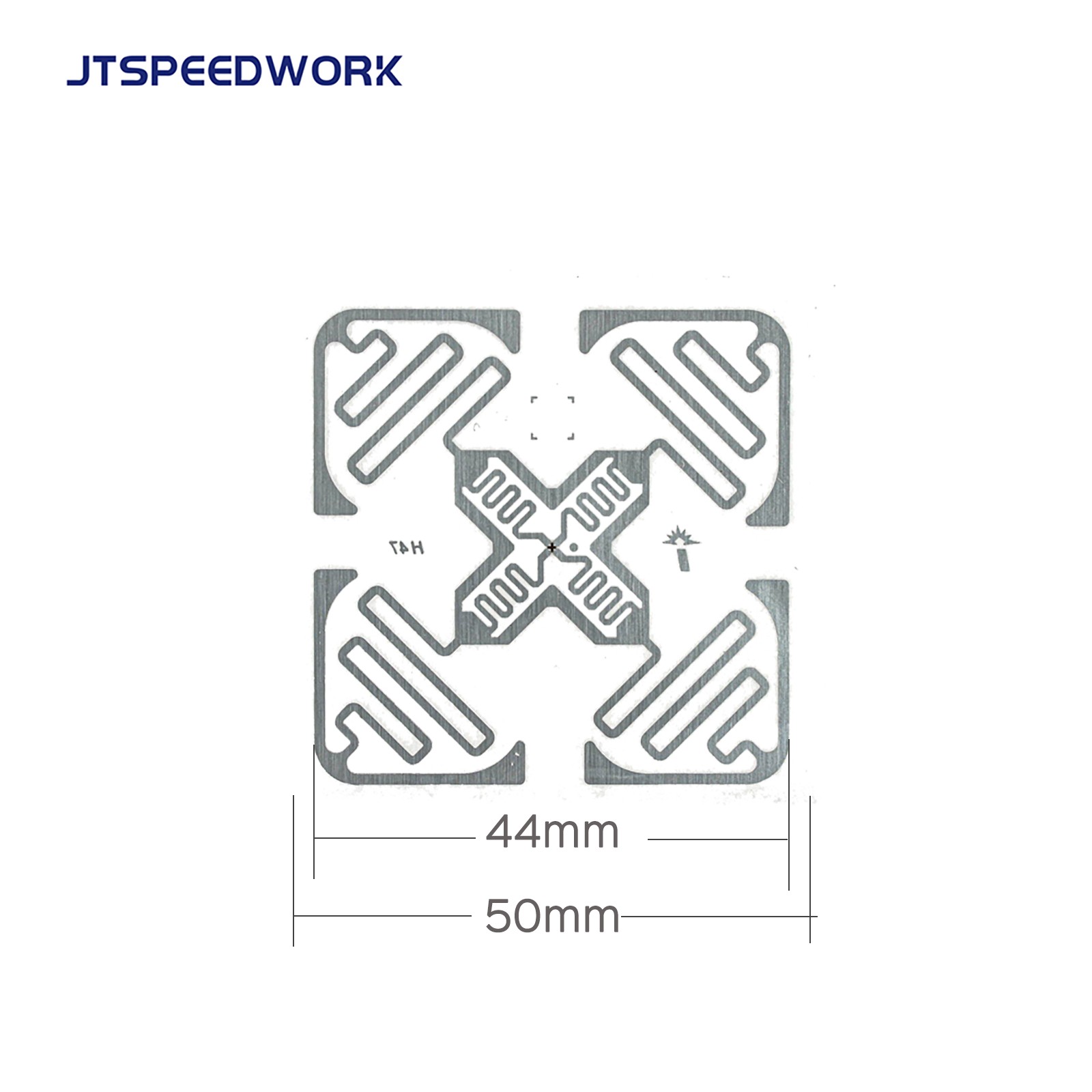 JT-IH47 50 * 50 مم UHF RFID 860-960 ميجا هرتز UCODE 9 بطاقة لاصقة