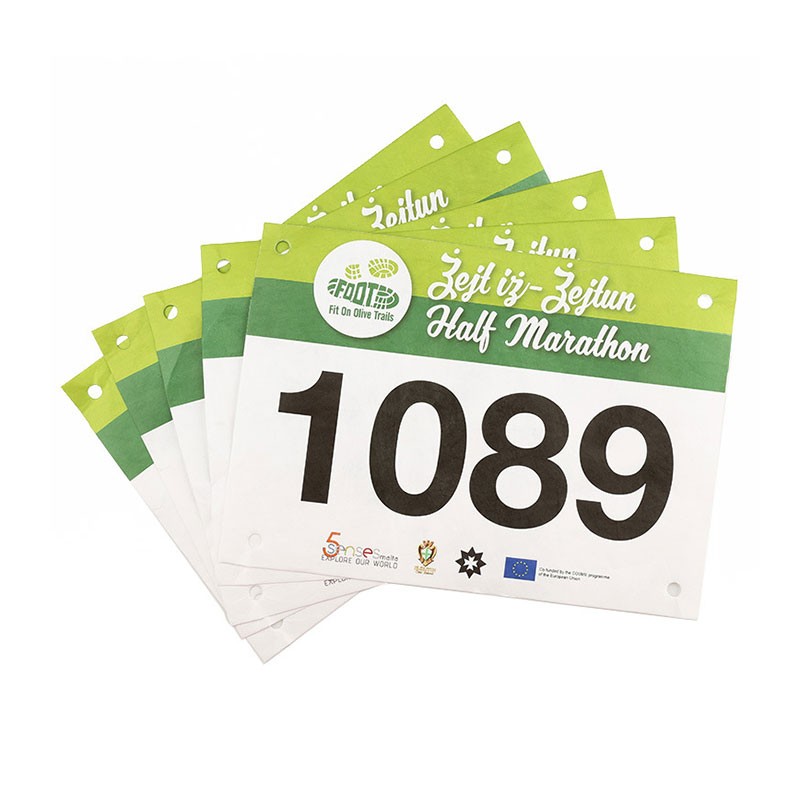 JT-240190 902-928 ميجاهرتز، علامة سباق ماراثون مقاومة للماء بتقنية RFID من مادة تايفك