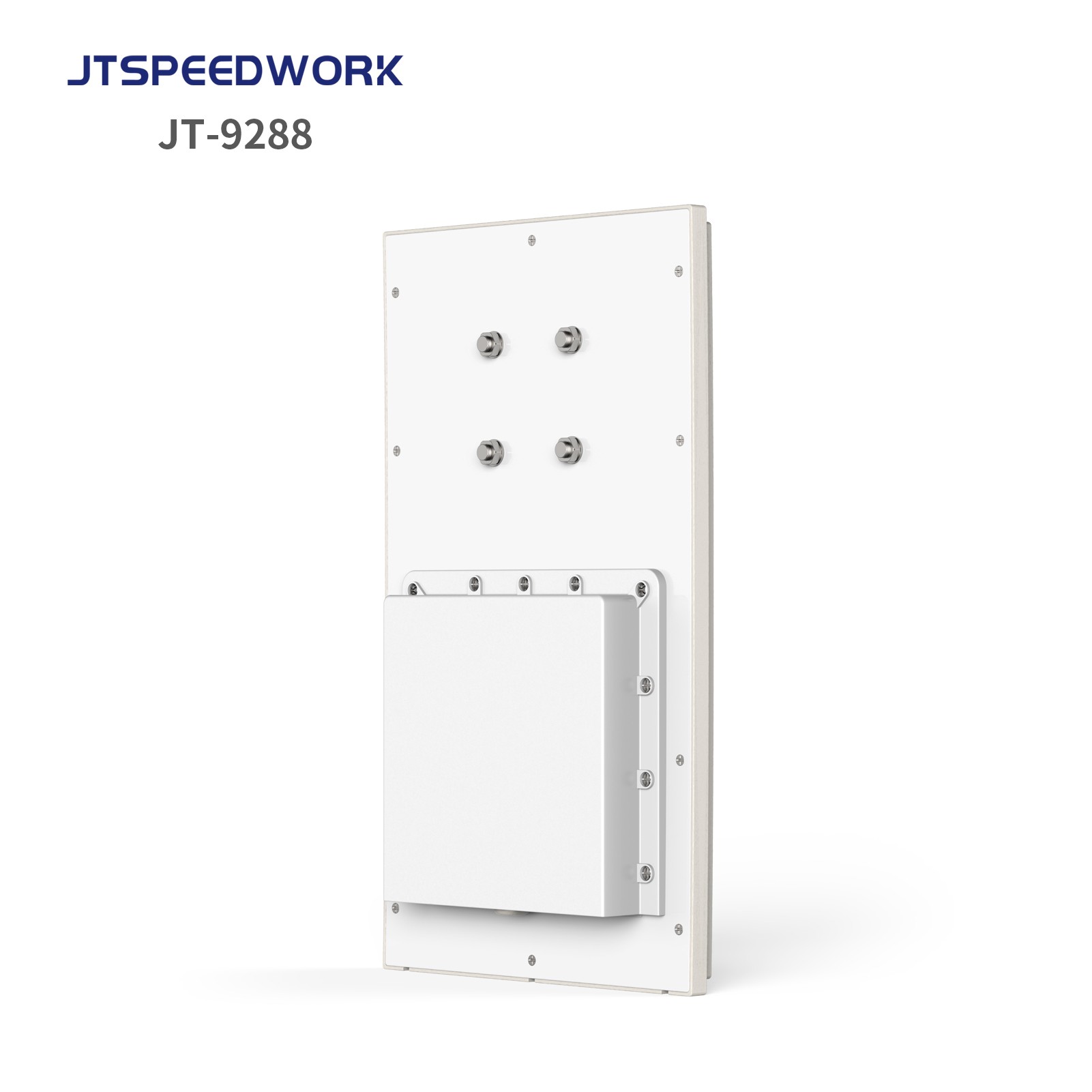 قارئ JT-9288 UHF RFID مدمج بمدى 0-15 متر، يدعم قراءة عدة علامات