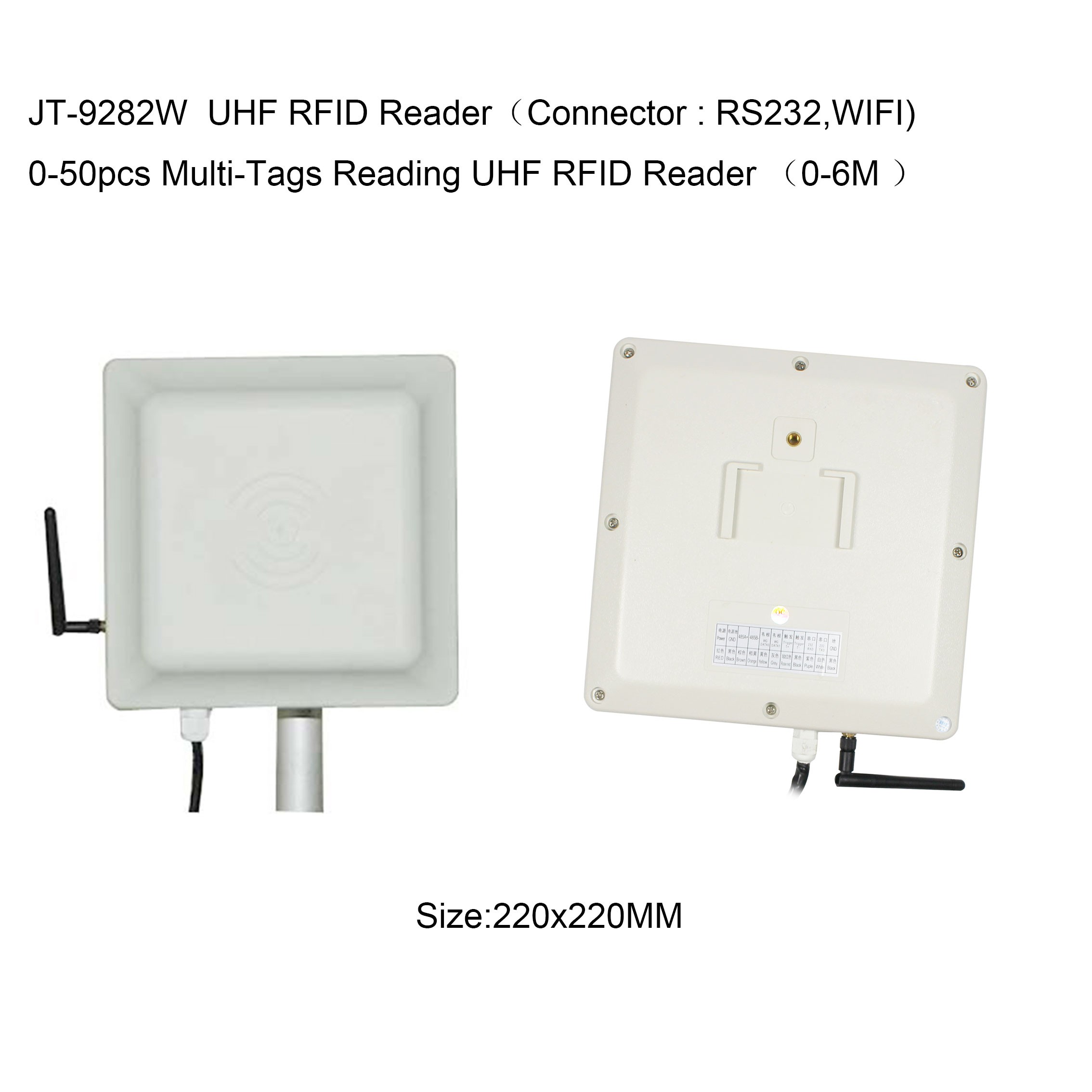 قارئ RFID متوسط ​​المدى UHF بتردد 902-928 ميجاهرتز R2000 من Impinj، يعمل بتقنية الواي فاي، بمدى 0-6 أمتار