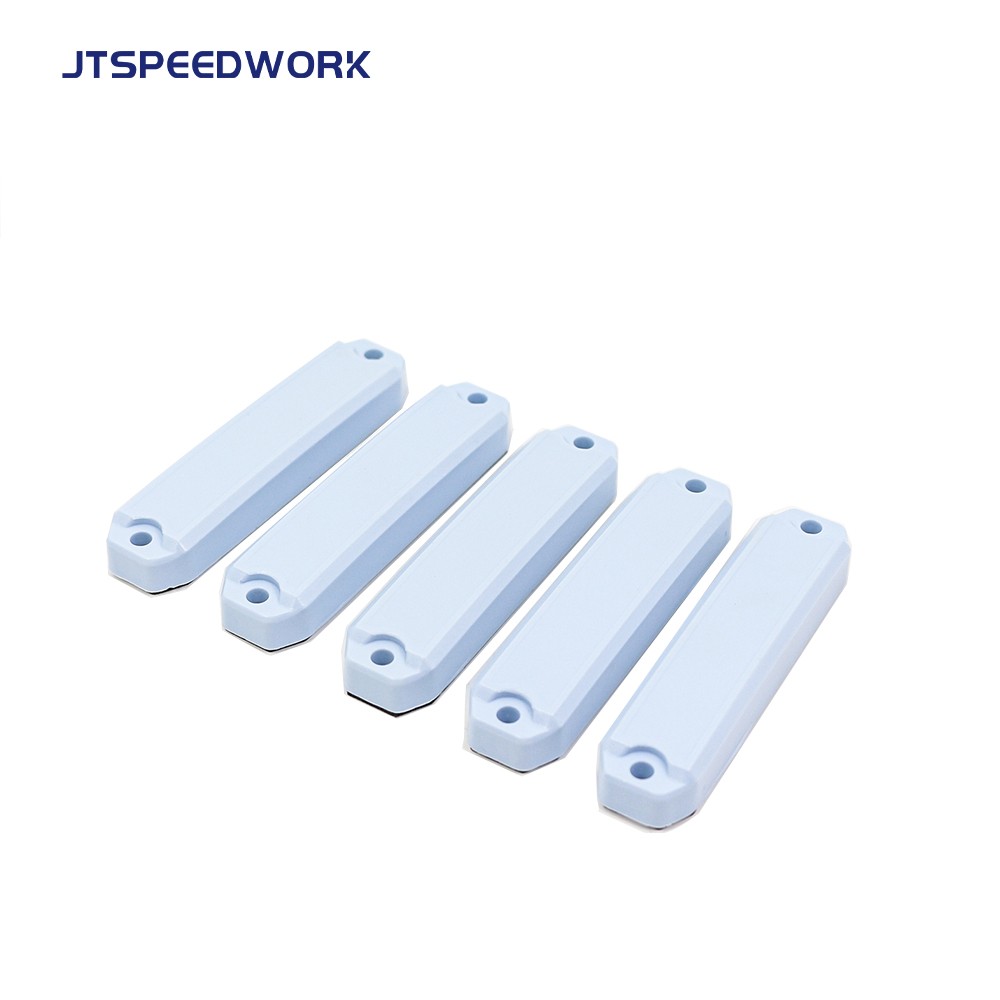 JT-K8520، أبعادها 85 × 20 × 11 مم، تعمل بتقنية UHF RFID بتردد 860-960 ميجاهرتز، وهي علامة مضادة للمعادن لإدارة الأصول.