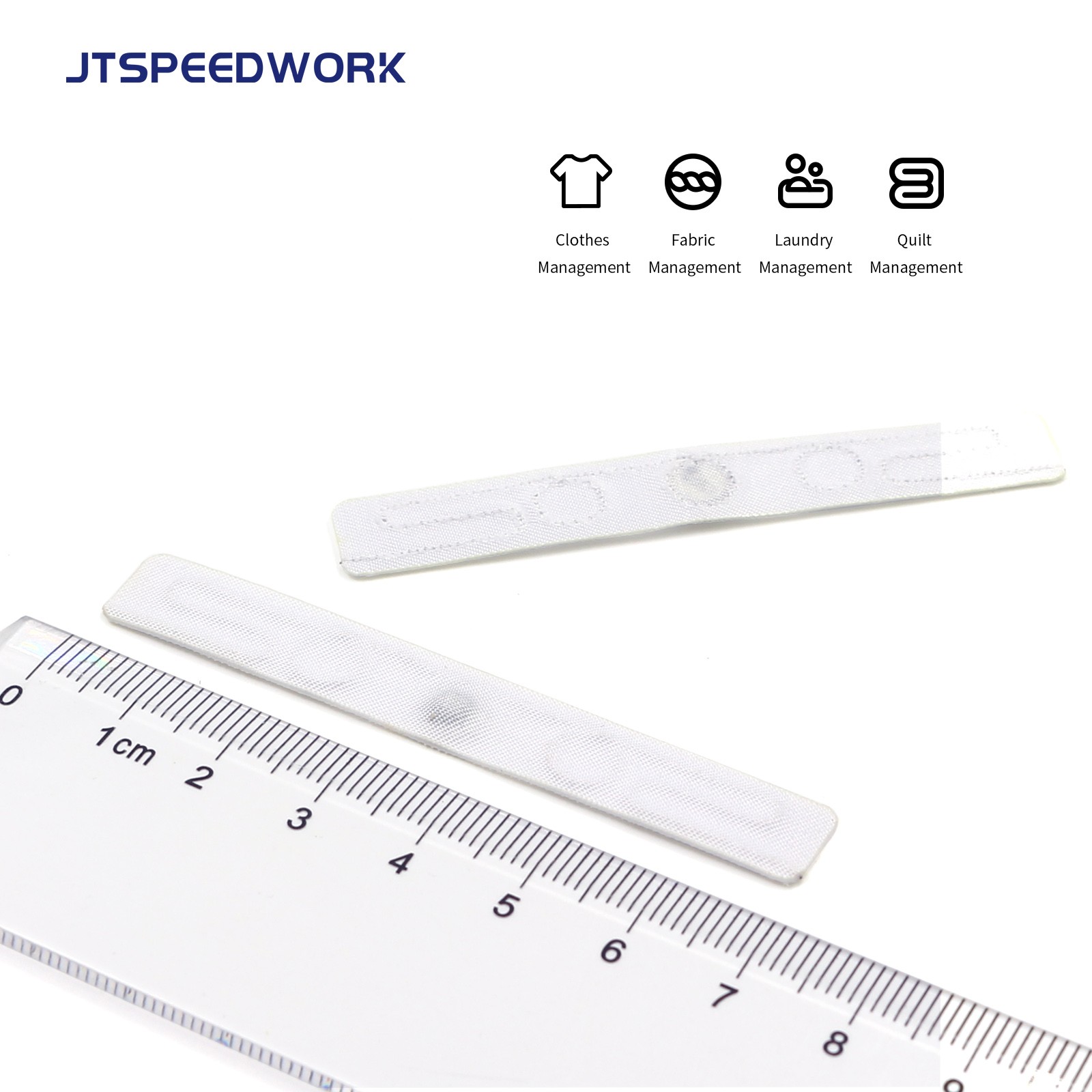 JT-F7010 70*10 مم 860-960 ميجاهرتز UHF علامة تعريف لاسلكية قابلة للغسل للأقمشة والملابس