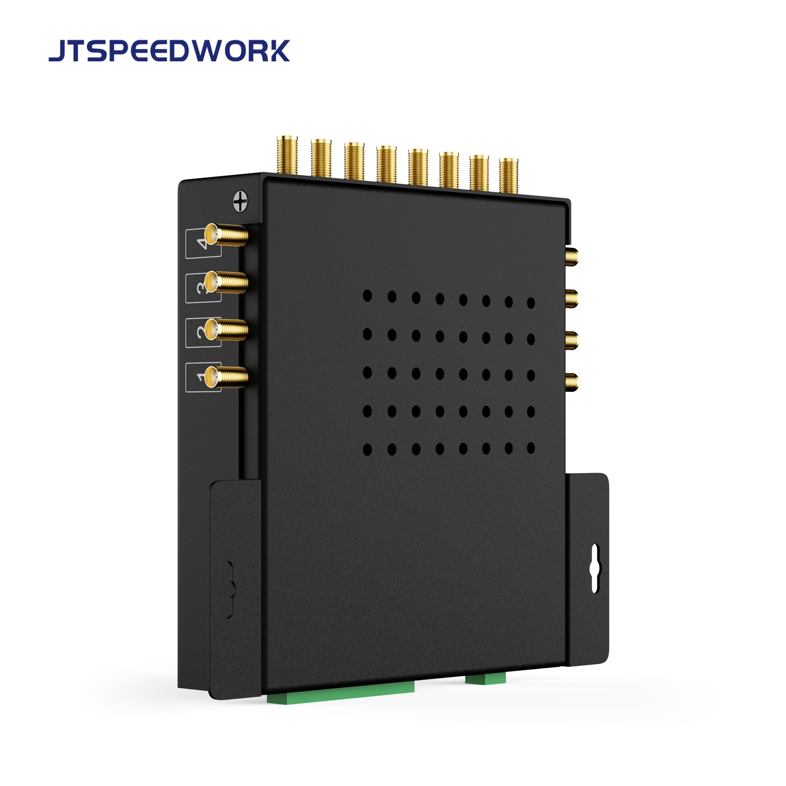 قارئ JT-932-8/16 ثابت بتقنية UHF RFID بتردد 860-960 ميجاهرتز، مزود بـ 8/16 منفذًا، لإدارة المستودعات
