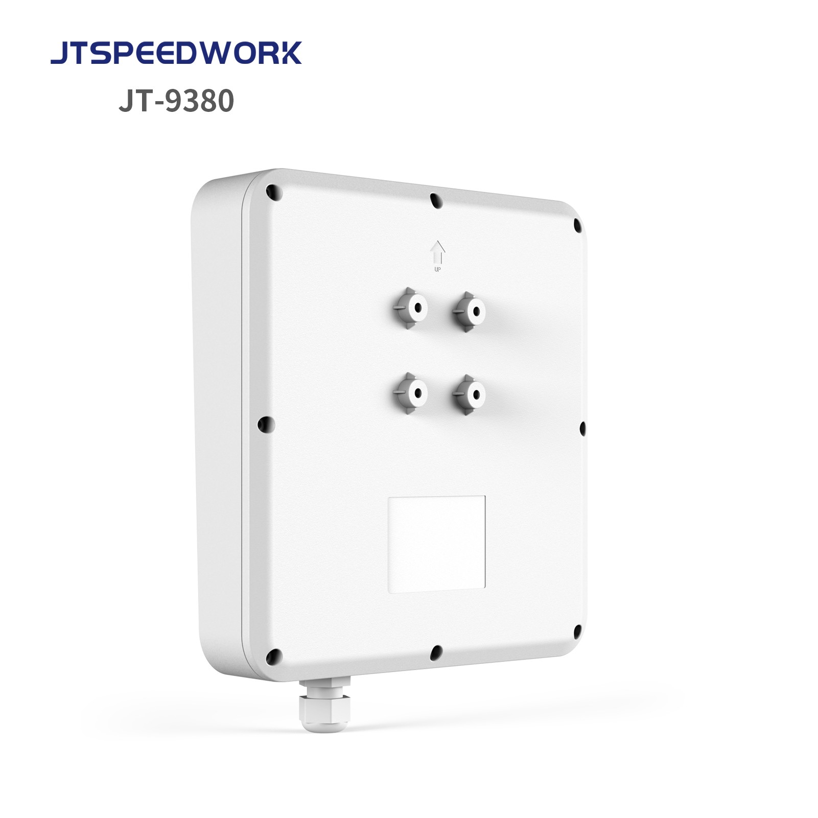قارئ JT-9380 مدمج متوسط ​​المدى بتقنية UHF RFID بتردد 902-928 ميجاهرتز، نطاق تردد 0-8 أمتار، يدعم قراءة عدة علامات فقط، يدعم نطاق التردد الأمريكي.