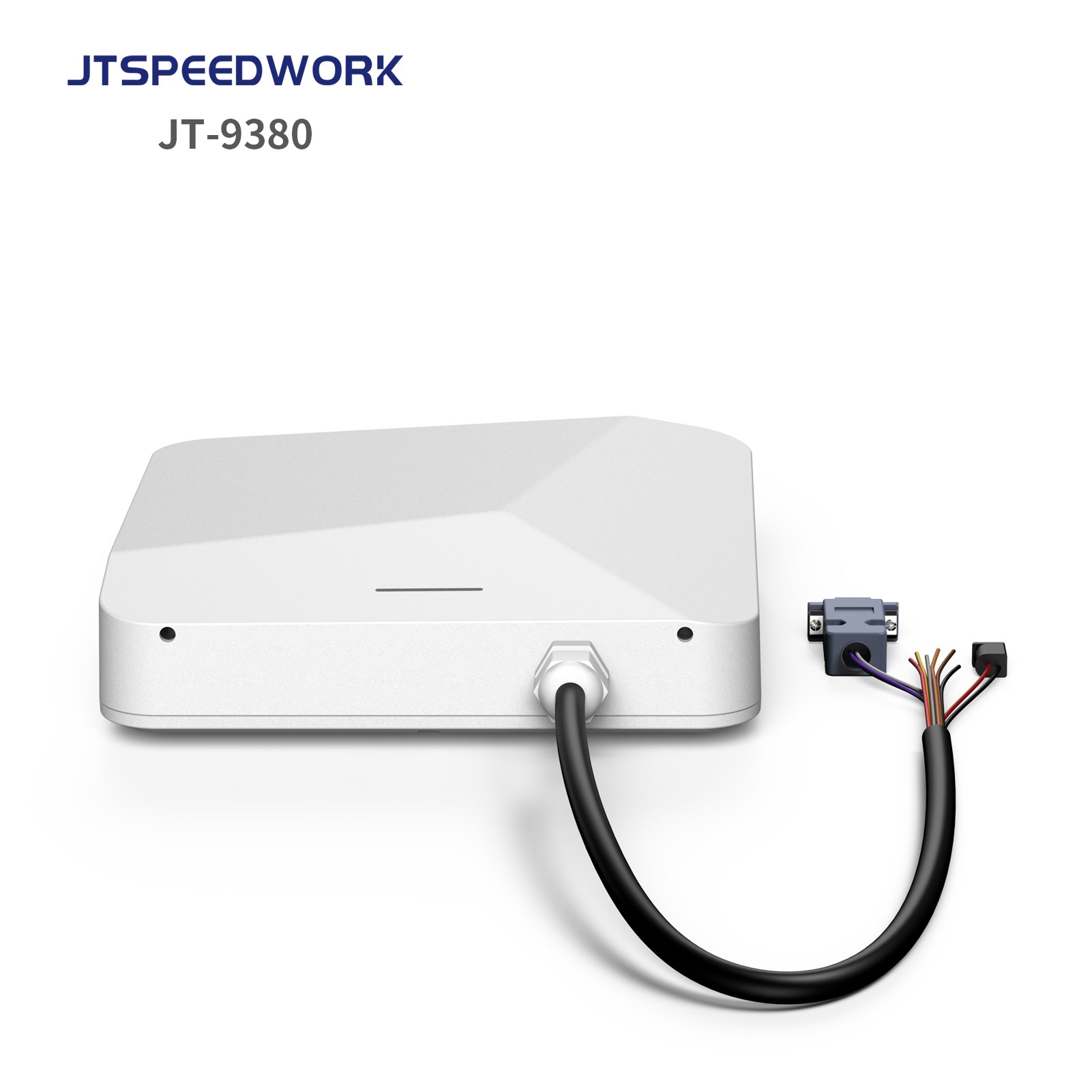 قارئ JT-9380 مدمج متوسط ​​المدى بتقنية UHF RFID بتردد 902-928 ميجاهرتز، نطاق تردد 0-8 أمتار، يدعم قراءة عدة علامات فقط، يدعم نطاق التردد الأمريكي.