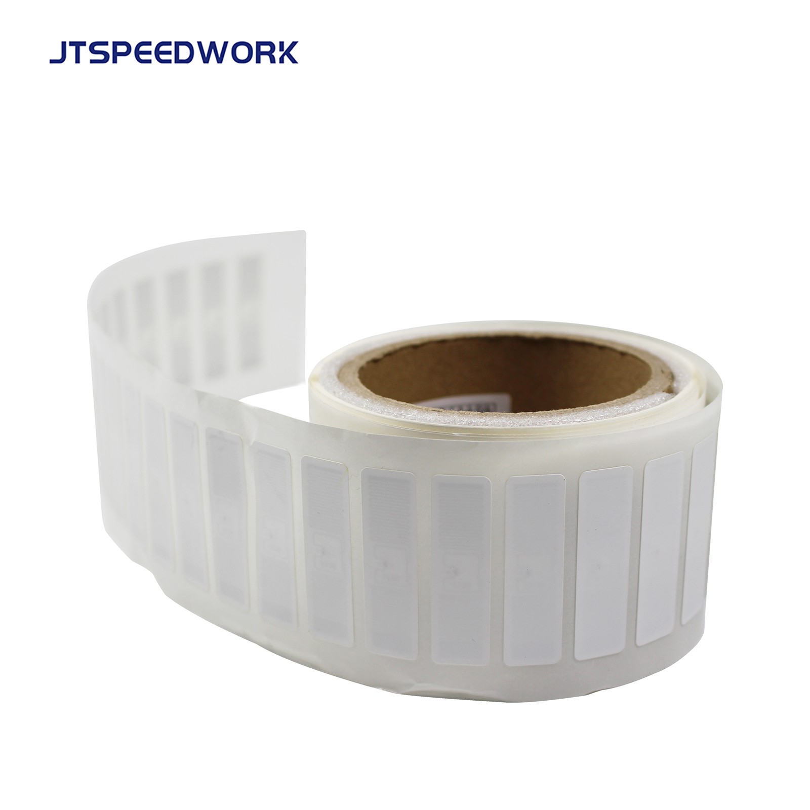 ملصق ورقي مطلي بتقنية UHF RFID، مقاس 48 × 14 مم، JT-I9610