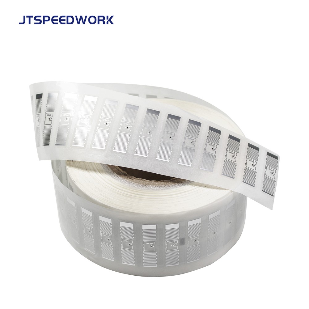 ملصق ورقي مطلي بتقنية UHF RFID، مقاس 48 × 14 مم، JT-I9610