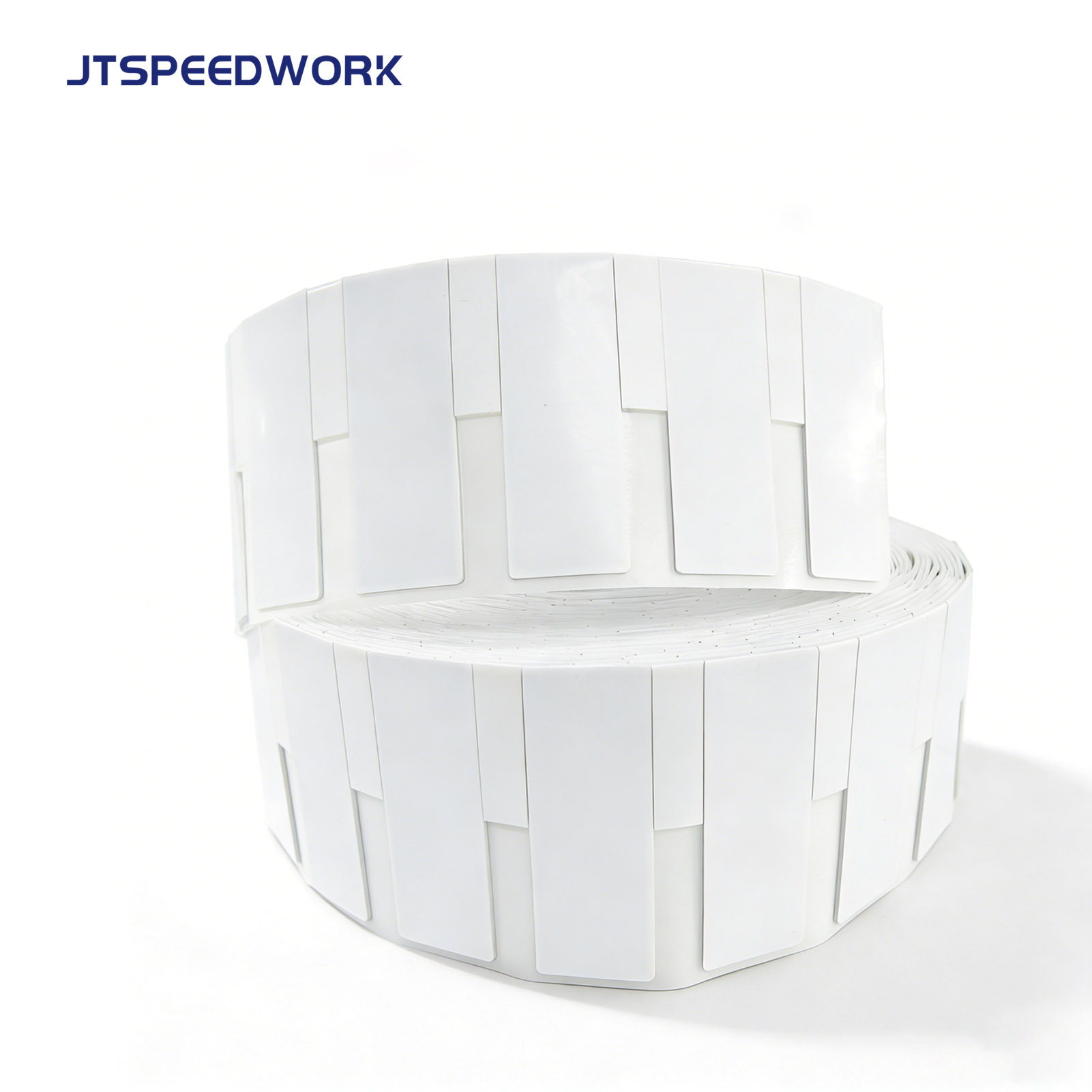 JT-K8025 80*25*1.26 مم 860-960 ميجاهرتز UHF ملصق مرن قابل للطباعة على المعدن بتقنية RFID Impinj Monza R6-P